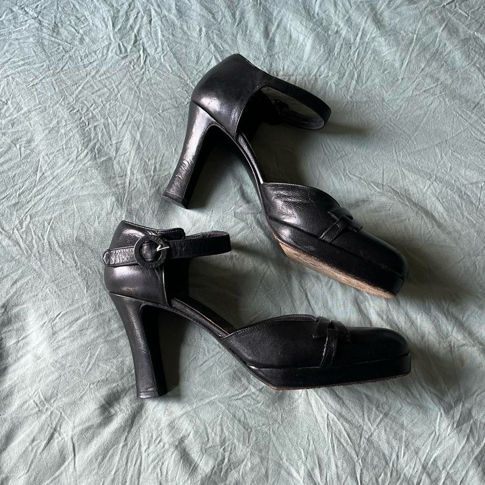 Vintage Versace Jeans Couture Leather Heels